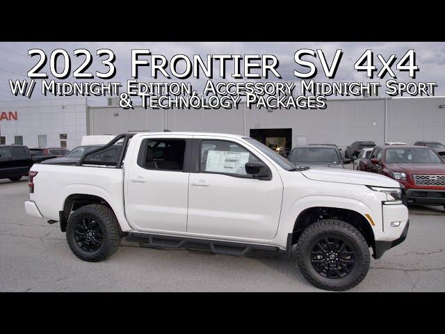 New 2023 Nissan Frontier SV 4x4 w/ Midnight Edition, Accessory Midnight Sport & Tech Packages