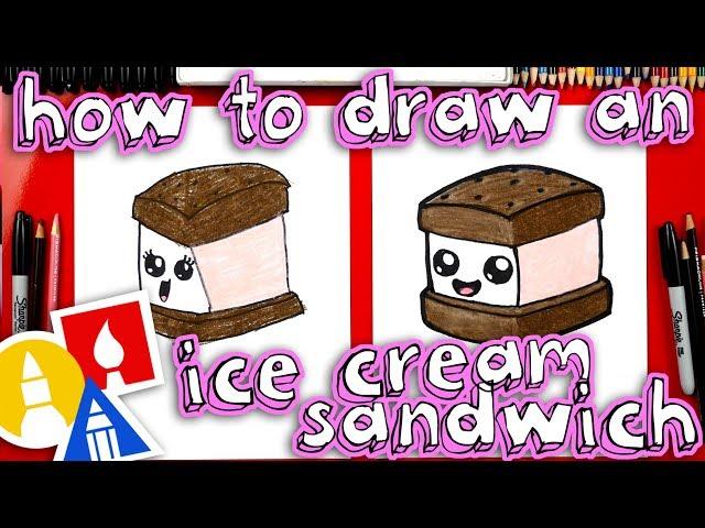 How To Draw An Ice Cream Sandwich