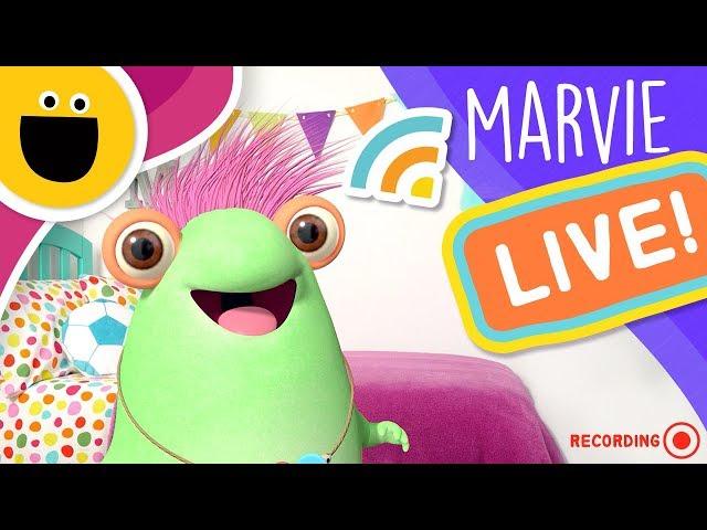 Marvie's First YouTube Live (Sesame Studios)