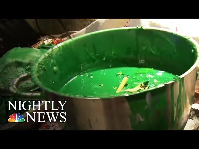 This Dad is Melting Down Thousands of Crayons to Help Children in Need | NBC Nightly News