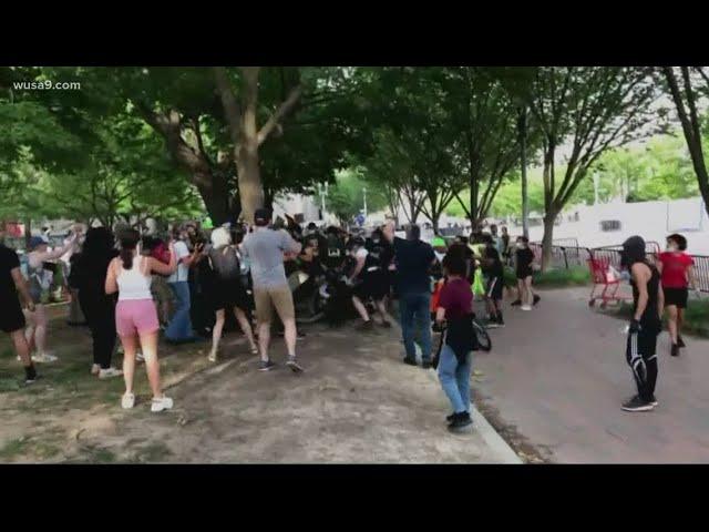 Protesters gather outside White House demanding justice for George Floyd's death in Minneapolis