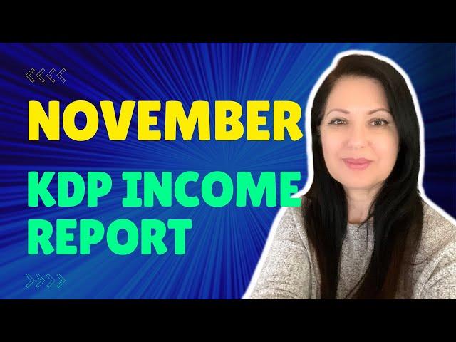 Income Report November - Tips on how you can increase your book sales