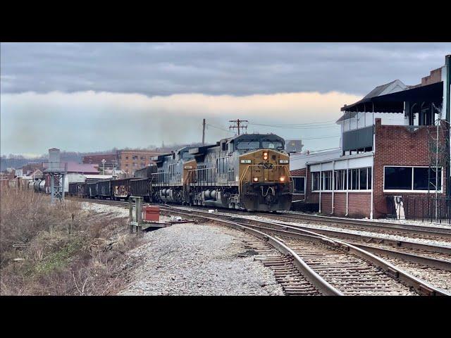 Train Squeezes Between River & Restaurant!  Amtrak Train Station In Maysville, Kentucky, Both Sides