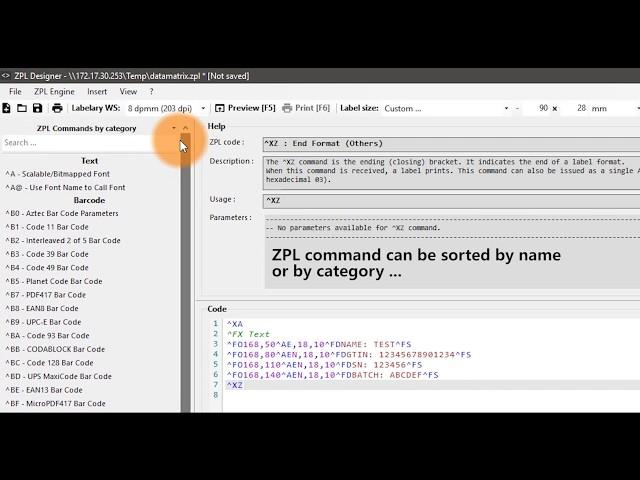 ZPLDesigner -  Command, help and assistant