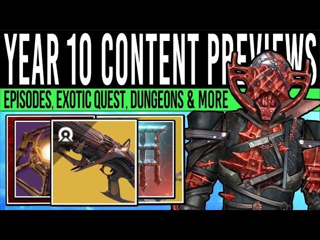 Destiny 2: HUGE YEAR 10 PREVIEW! New WEAPONS, Exotic Missions, Dungeons, Potion Crafting & New Armor