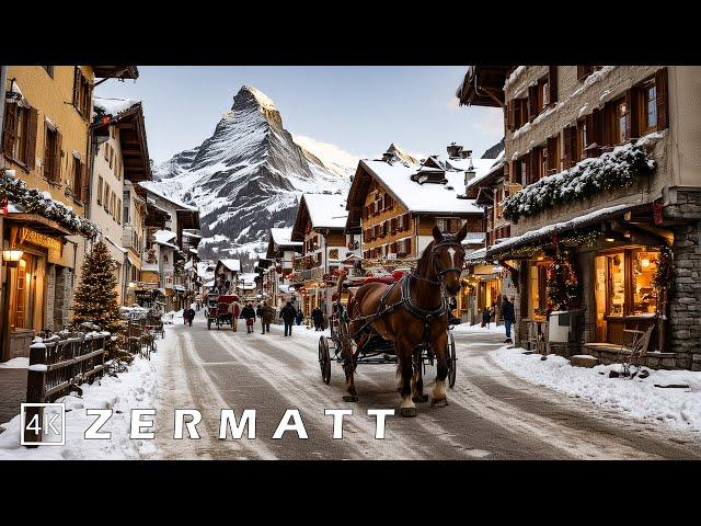 Zermatt Switzerland ️A Magical Christmas Holiday Destination In Switzerland ️4K 50p