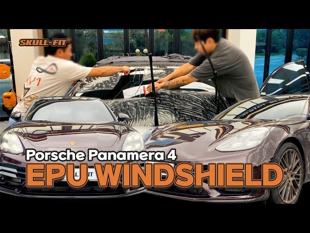 윈드쉴드 필름 들어보셨나요? SKULL-FIT EPU Windshield Film | Porsche Panamera4 시공