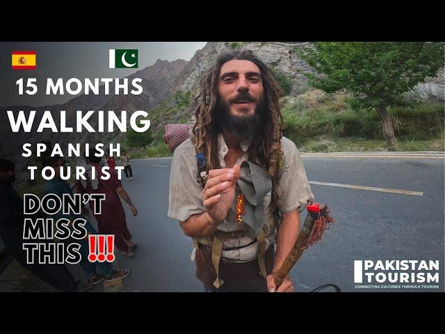 Spanish Tourist Pons Roman walking for15 Months - Cross10 Countries Now Reached Pakistan Tourism