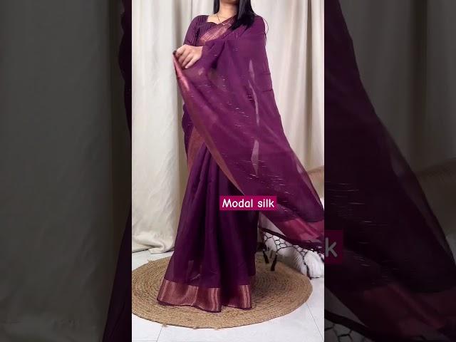 Modal Cotton silk Saree new arrivals With luerx zari design NEW TRENDING ️