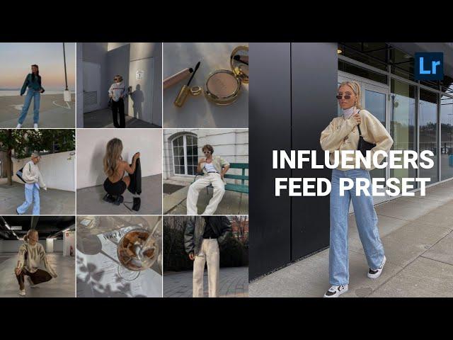 Influencers Feed preset | Instagram feed | lightroom presets