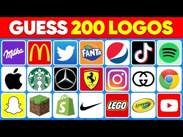 Guess the Logo in 2 Seconds | 200 Famous Logos  Logo Quiz 2024