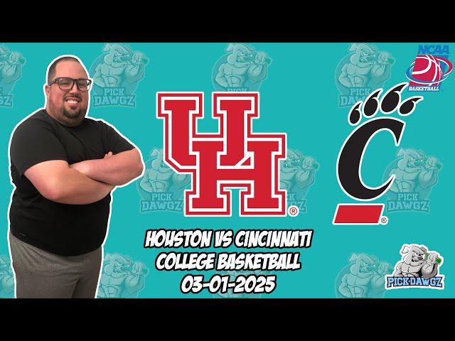 Houston vs Cincinnati 3/1/25 Free College Basketball Picks and Predictions | NCAAB Pick