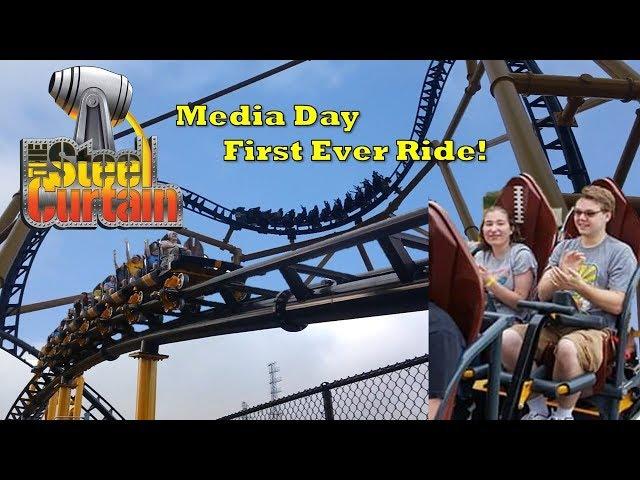 FIRST RIDE REACTION! | Steel Curtain Media Day (and a little surprise!)