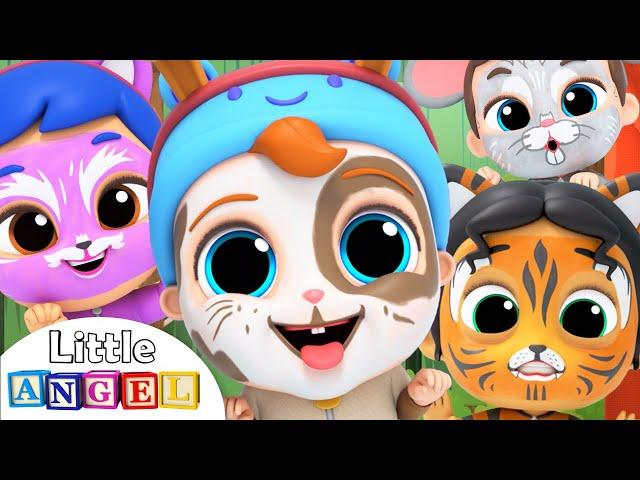 Let’s do the Animal Dance | Face Paint Song | Little Angel Kids Songs