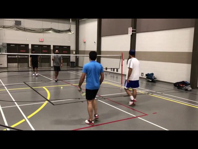 Jumping smash from Sajid - Calgary Genesis Badminton