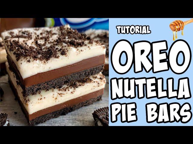 Oreo Nutella Pie Bars! Recipe tutorial #Shorts