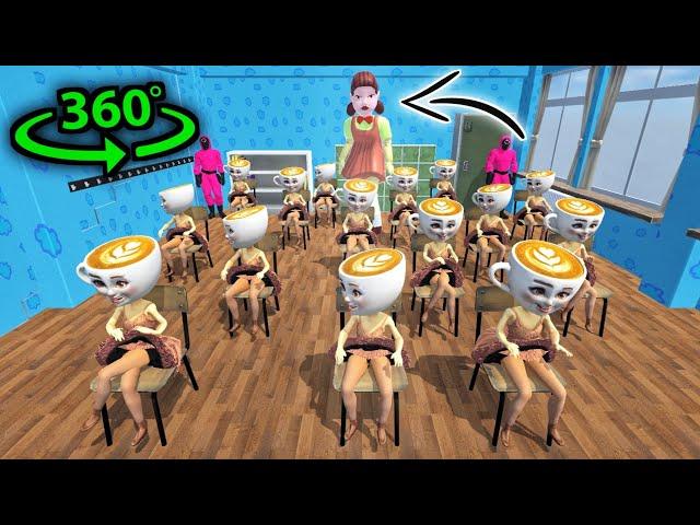 360° Ballerina Cappuccina in Your SCHOOL! | VR 4K Experience