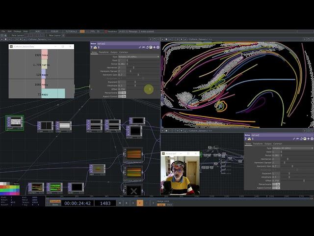 collision with sensors (after party) in TouchDesigner