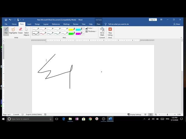 How to Enable pen/draw tab|How to draw in MS WORD