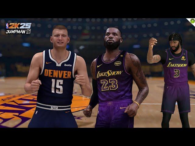 NBA2K25 ANDROID | LA LAKERS NEW CITY JERSEY & NEW LINE UP vs DENVER NUGGETS on NBA2K25 JUMPMAN 16 