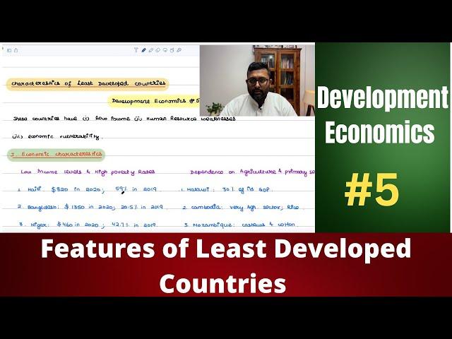 Characterestics of LDCs | Least Developed Countries | Development Economics | 5 |