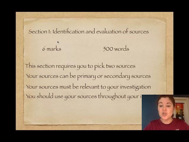 IB History - The IA Section 1: Identification and evaluation of sources
