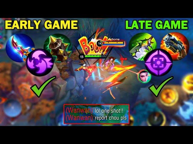 NEW CHOU PERFECT BUILD EARLY TO LATE GAME 99% RUTAL THAT CAN ONE 1 SHOT EVERYTHING! - MLBB