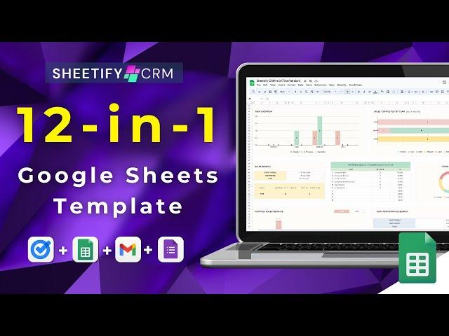 12-in-1 Google Sheets Template for Business (All Features & Tools Overview) Sheetify CRM