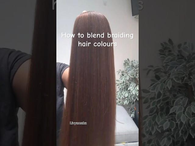 How to blend braiding hair colours #shortvideo #braidinghair #mixingcolours #shorts