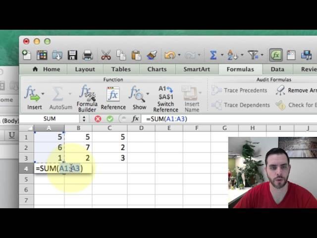 How to Sum a Column or Row of Excel Cells