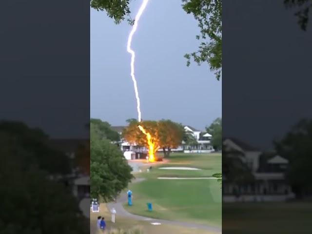 A lightning strike for the ages at the 2019 U.S. Women's Open ️️ #Shorts