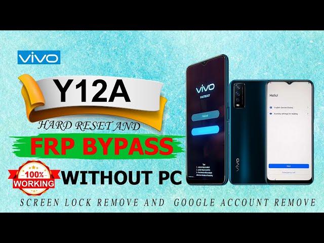 VIVO Y12A Hard Reset / Vivo y12a Frp bypass unlock without pc Vivo Y12A Unlock | Reset Not Working