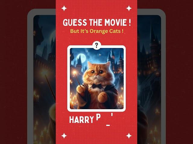 Guess the Movie… But It’s Orange Cats  | #QuizShorts