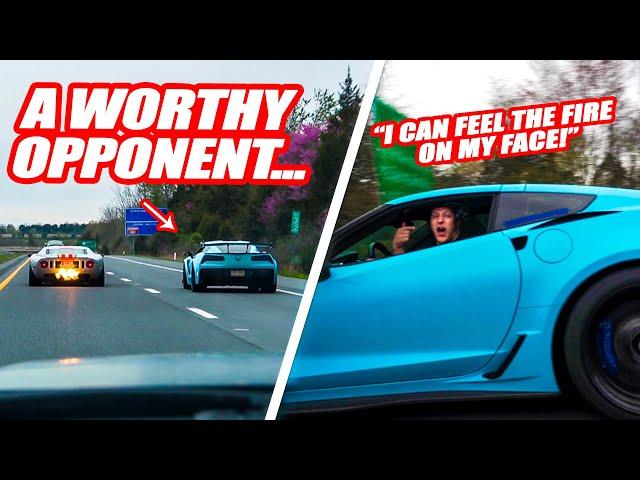 800HP FLAME-SPITTING FORD GT VS STREET SPEED 717’S INFAMOUS CORVETTE ZR1! (RIP Mike's left ear lol)