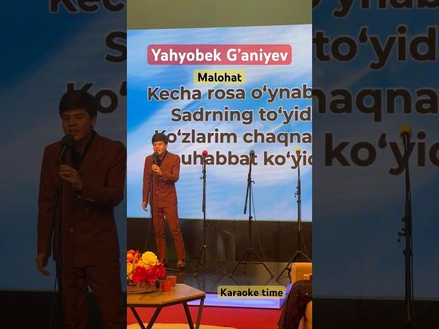 Yahyobek G’aniyev Malohat karaoke time… @YahyobekGaniyev #yahyo #shorts #malohat #music #jonliijro