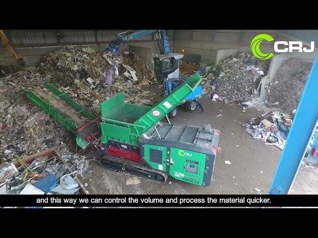 HAAS TYRON 2000XL 2.0 shredding C&D waste at AKS Recycling