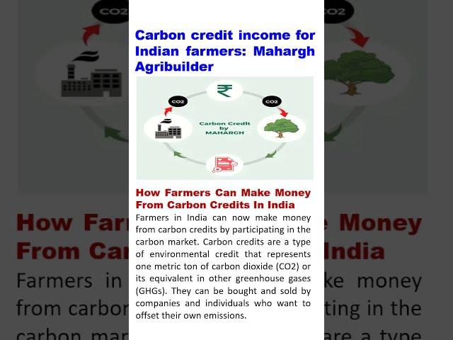 How Indian Farmers Can Benefit from Carbon Credits? #shortvideo#Indianfarmers#carboncredit#@pcpanand