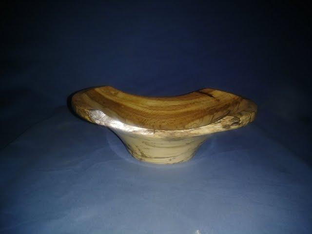 Wood Turning   Spalted Oak Firewood to Beautiful Bowl