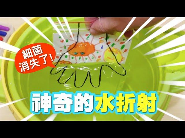 STEAM 科學小實驗｜多洗手細菌就會消失喔！神奇的折射實驗