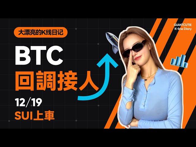 BTC 倒車接人？牛市黑馬SUI何時上車？#eth   #比特幣 #以太坊   #btc  #meme #加密货币    #cpi #sui #特朗普 丨12.19丨大漂亮的K線日記 丨