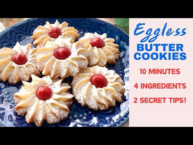 Easy Beginner's recipe in 5 minutes! Melt in your mouth Butter Cookies.