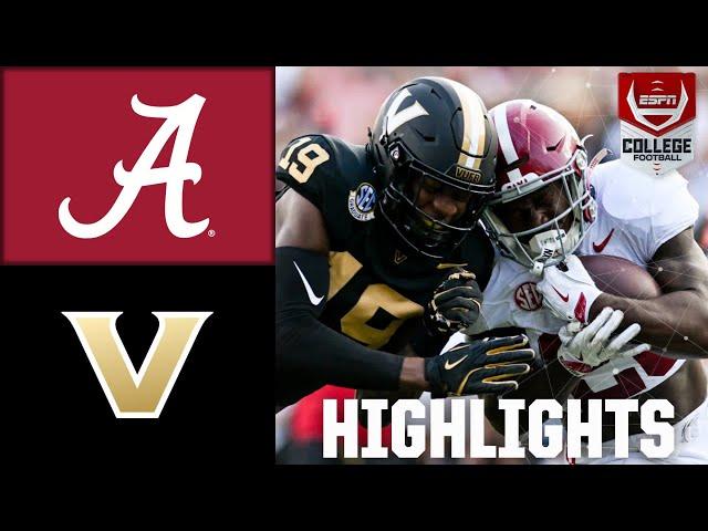 Alabama Crimson Tide vs. Vanderbilt Commodores | Full Game Highlights | ESPN College Football