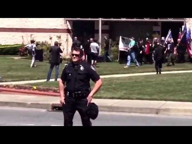 Police protect KKK at staged rally in Rome, Georgia