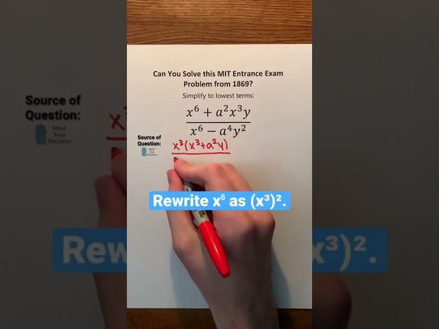 MIT Entrance Exam Problem from 1869 #Shorts #math #maths #mathematics #problem #MIT