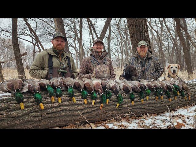 EPIC Snow Day on SMALL River!! (Thousands of Mallards)