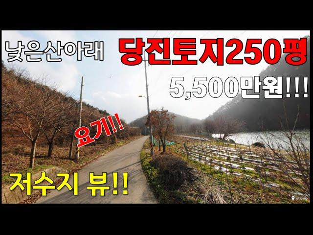 저수지보이는 당진싼땅 - 산자락아래 250평 [매매: 5,500만원]-싼임야 - 전원주택지, 주말주택지, 세컨하우스, 시골주택,  집짓고 살기좋은 곳