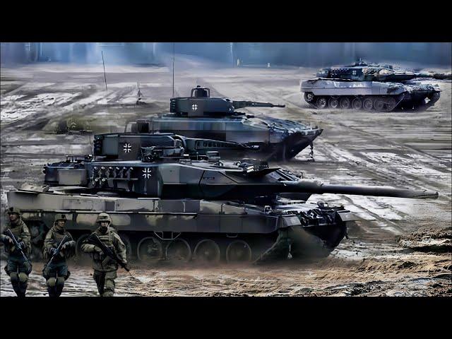 3 Minutes Ago! 9 Leopard 2A6s newly arrived from Germany were ambushed by Russian T-90s