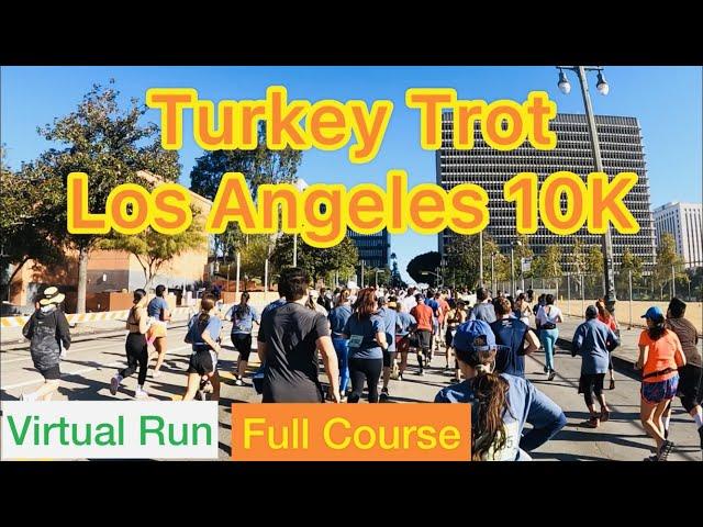 2021 Turkey Trot Los Angeles 10K (Full Course)｜Treadmill Running Scenery & Music (Virtual Run)