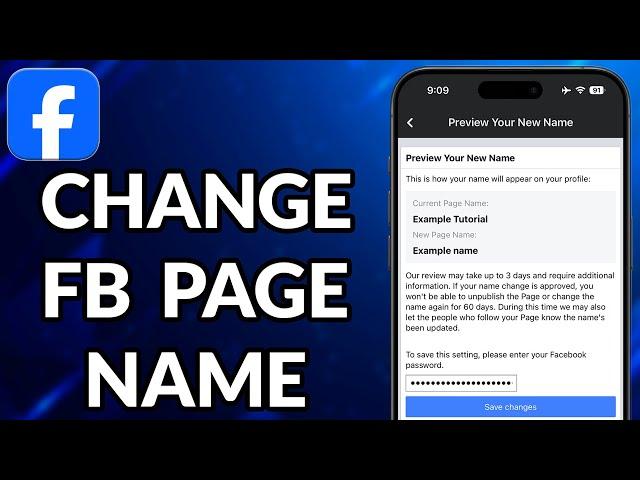 How To Change Facebook Page Name