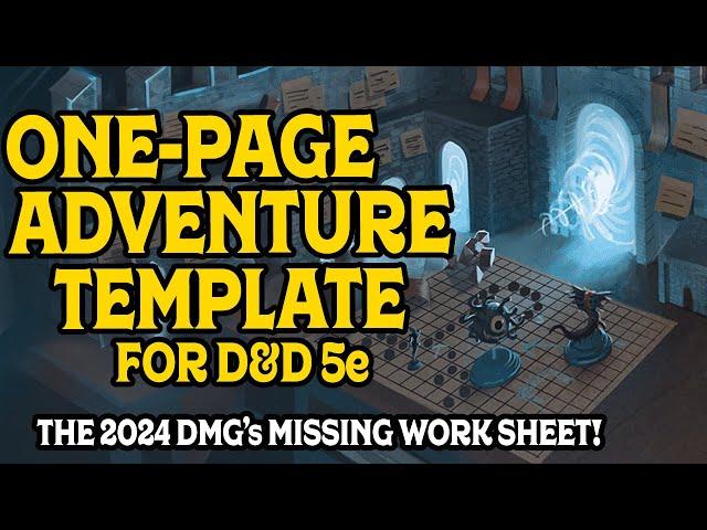 One-Page Adventure Template for D&D 5e 2024